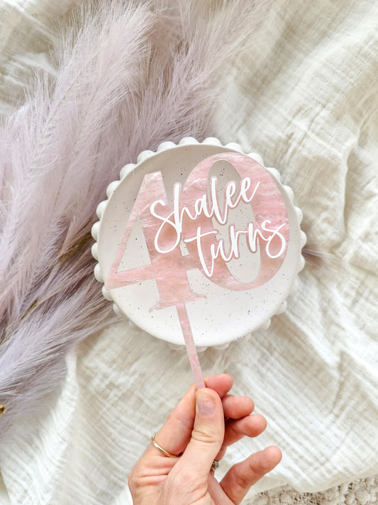 Personalised Name & Number Cake Topper