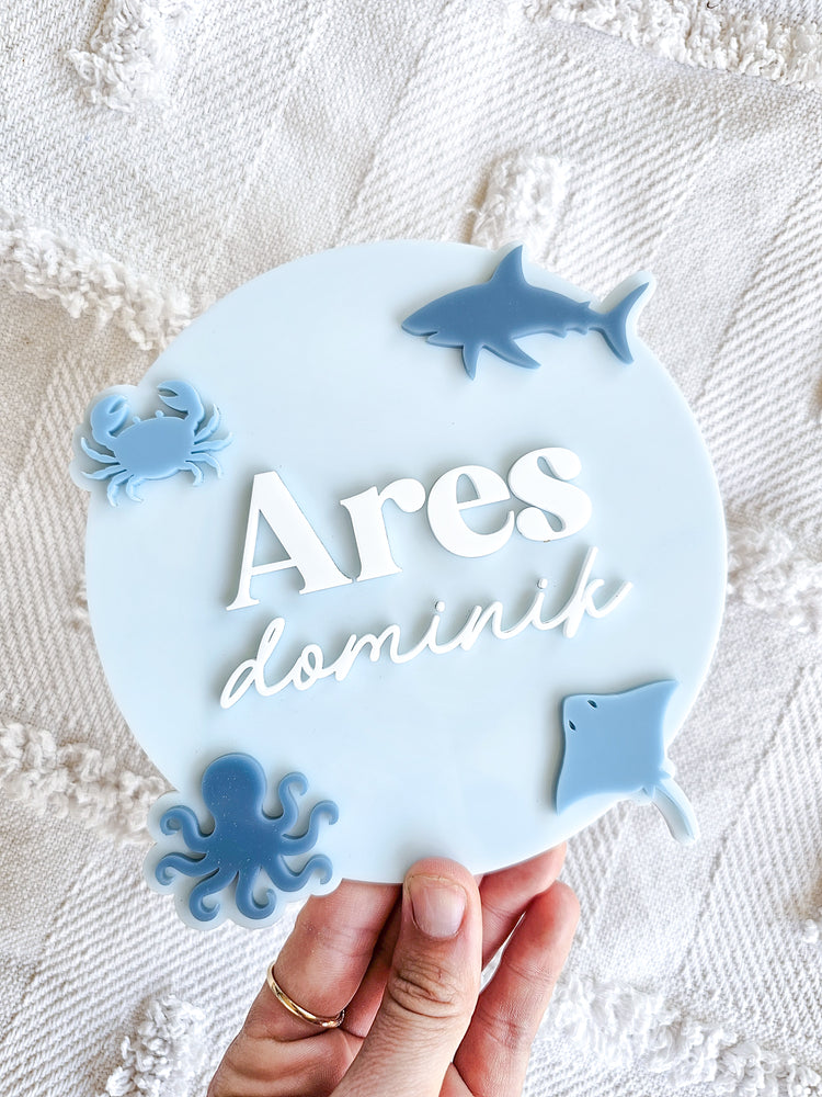 Personalised Name Plaque - Under the sea
