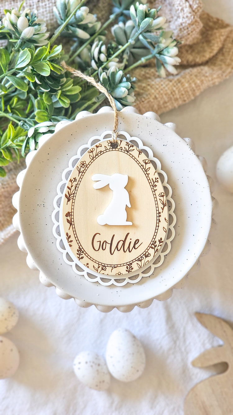 Deluxe Floral Vintage Easter Tag