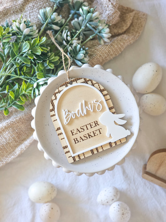 Plaid Tartan Easter Arch Tag