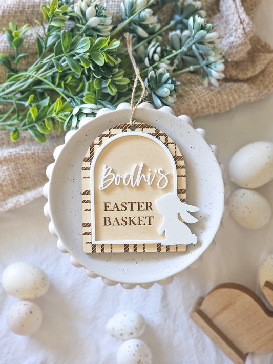 Plaid Tartan Easter Arch Tag