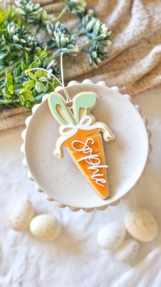 Easter Carrot Tag with Bow