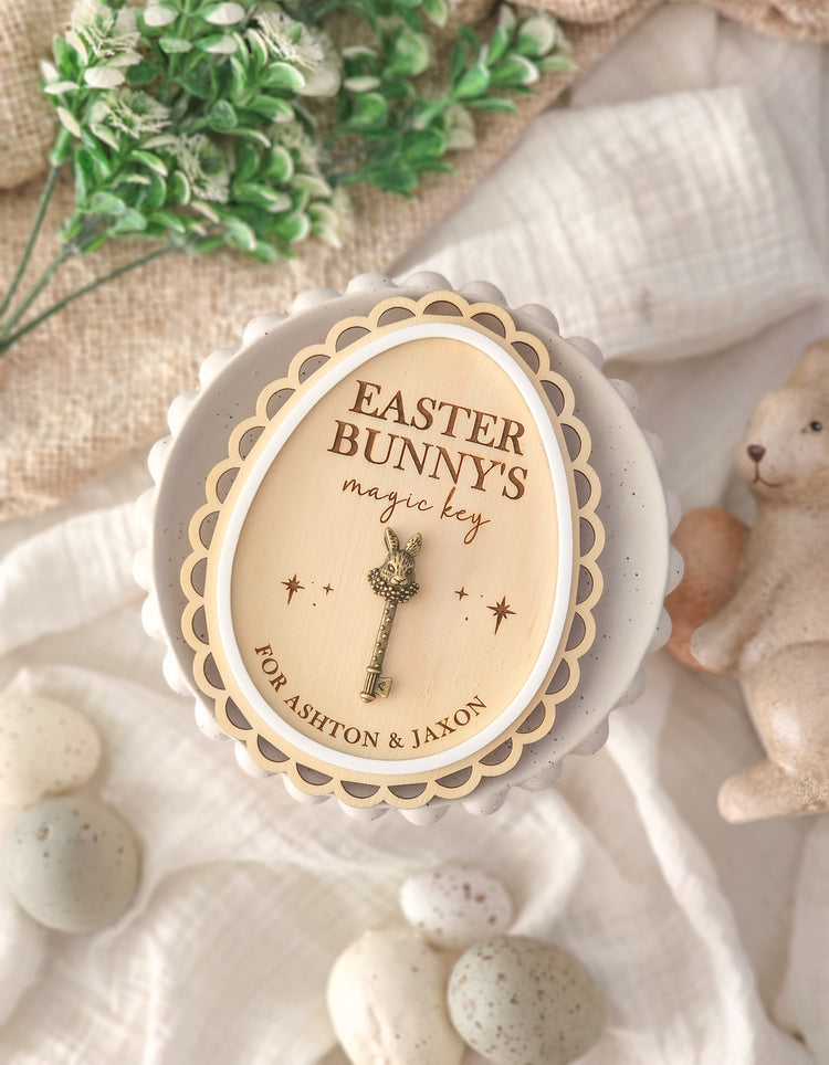 Vintage Easter Magic Key Plaque