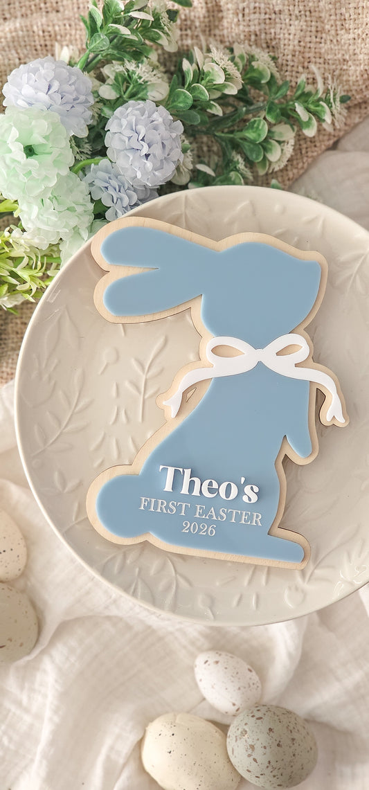 First Easter Plaque - Bunny Shaped