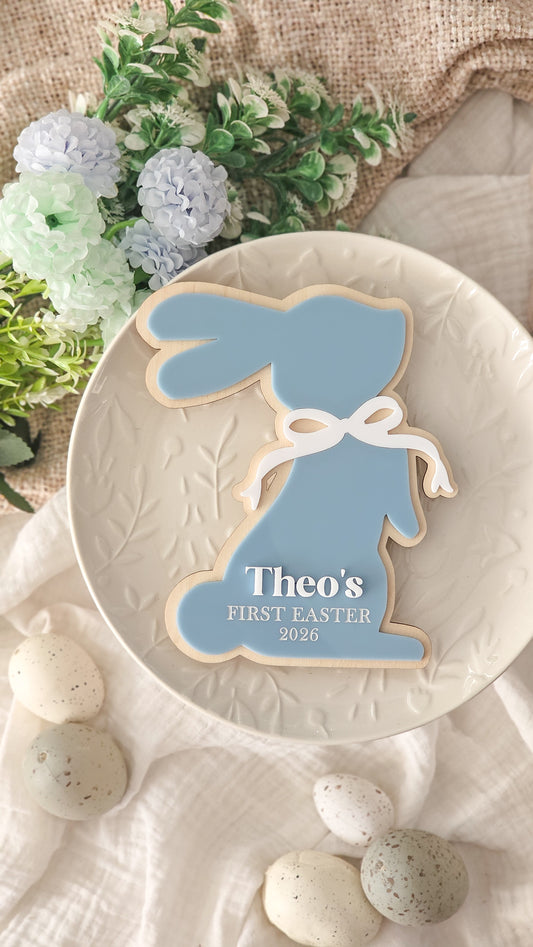 First Easter Plaque - Bunny Shaped