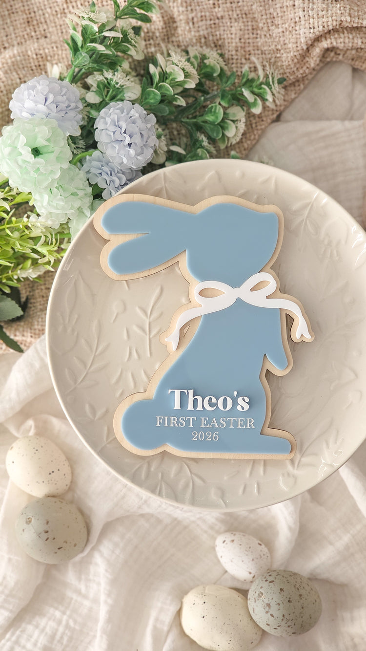 First Easter Plaque - Bunny Shaped