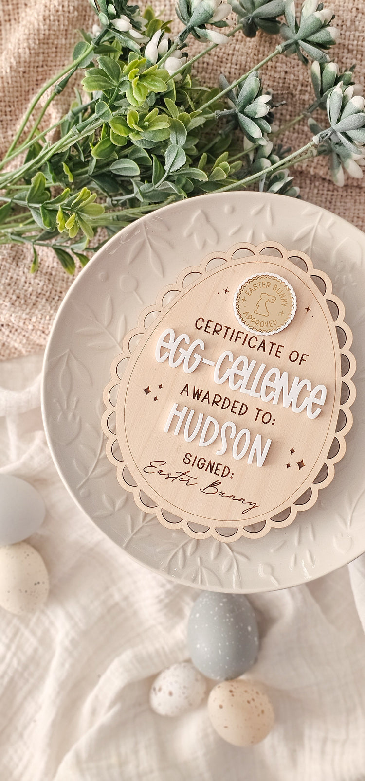 Certificate of Egg-Cellence