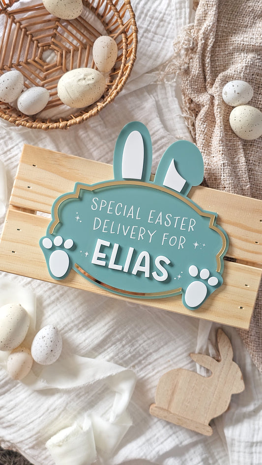 Easter Bunny Crate | Plaque Only