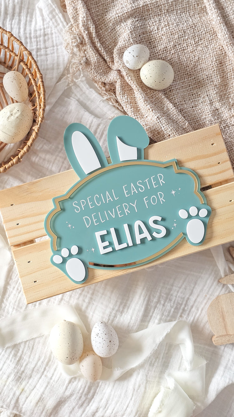Easter Bunny Crate | Plaque Only