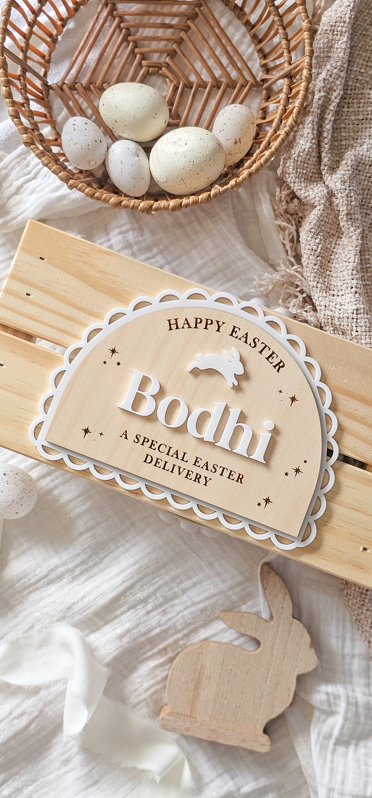 Vintage Arch Easter Crate | Plaque Only