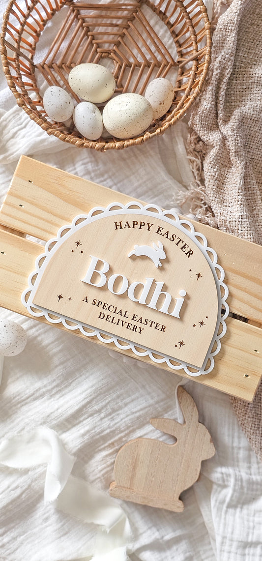 Vintage Arch Easter Crate | Plaque Only