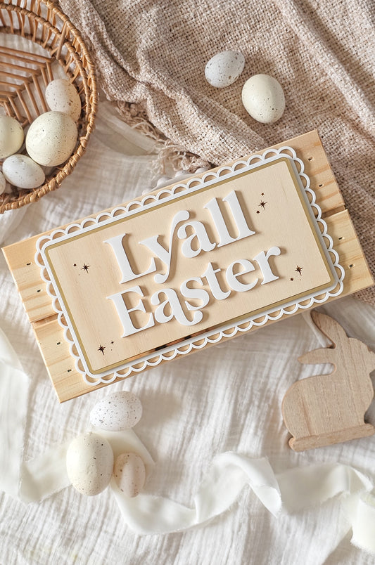 Deluxe Vintage Family Easter Crate | Plaque Only