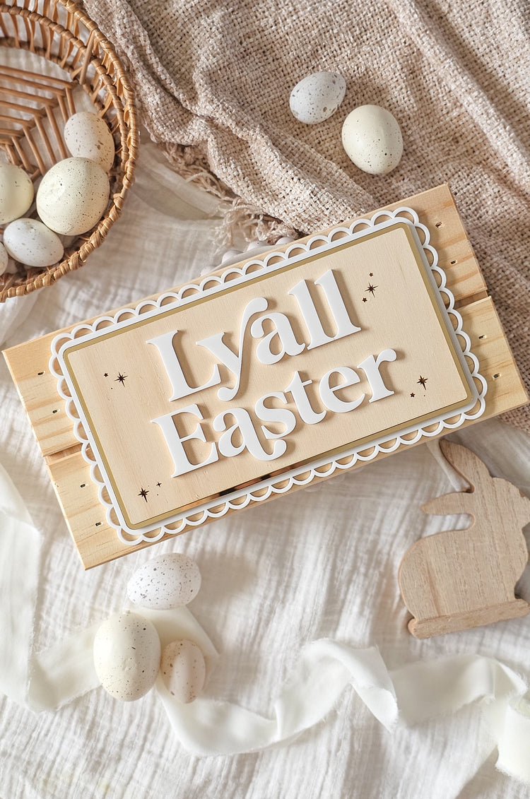 Deluxe Vintage Family Easter Crate | Plaque Only