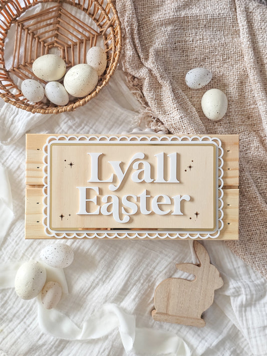 Deluxe Vintage Family Easter Crate | Plaque Only