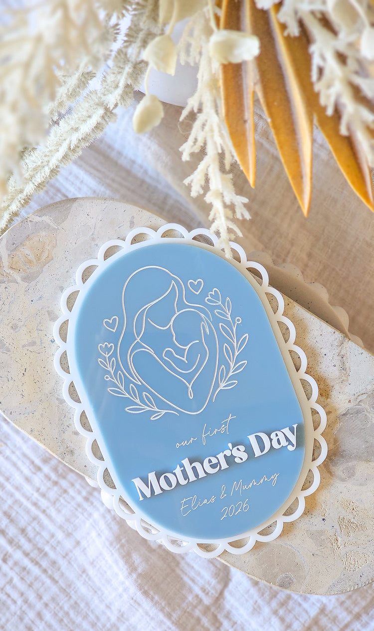 Scallop Oval First Mother's Day Plaque