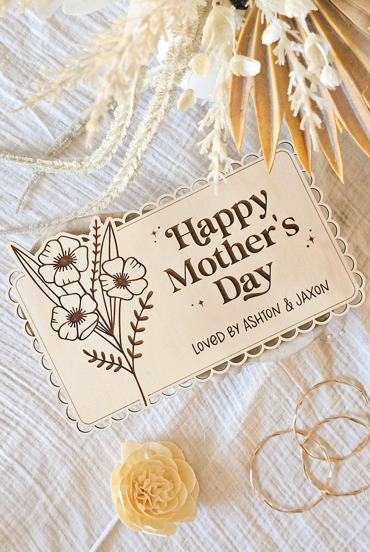 Vintage Bouquet Mother's Day Crate  | Plaque Only