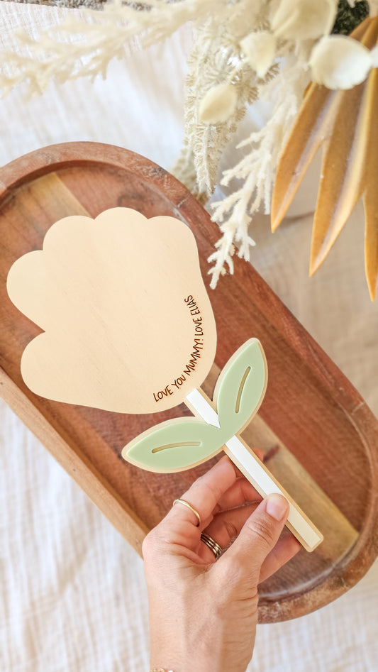 Mother's Day Handprint Stick| Handprint with Leaf