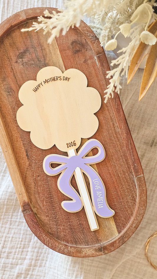 Mother's Day Handprint Stick| Daisy with Bow