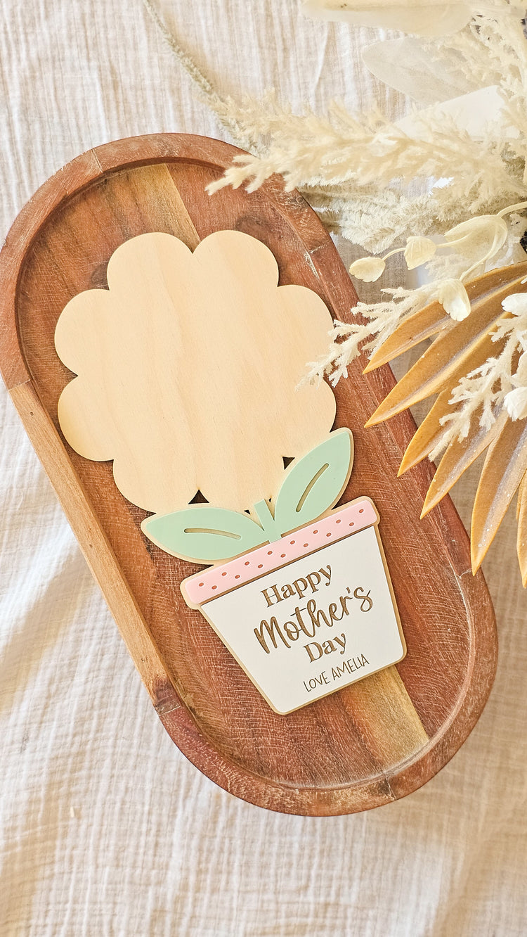 Mother's Day Handprint plaque | Daisy Pot plant
