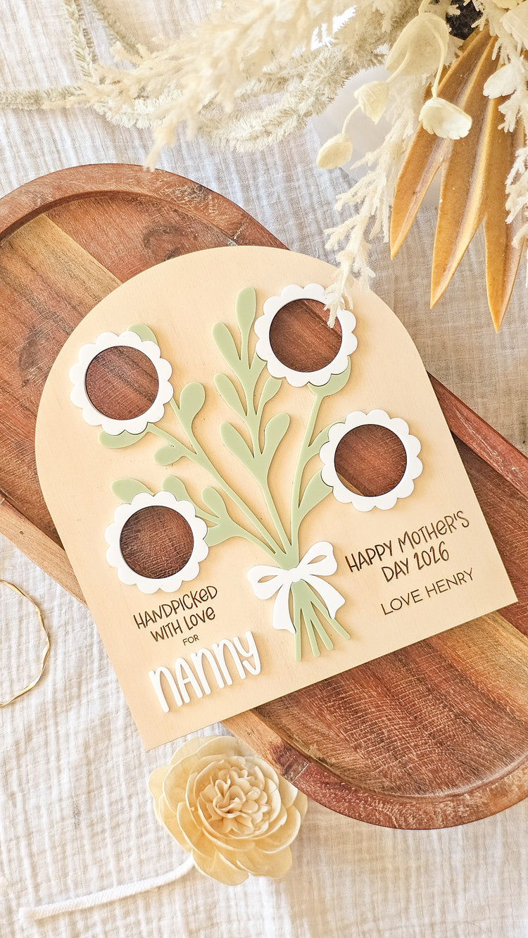 flower bouquet photo plaque