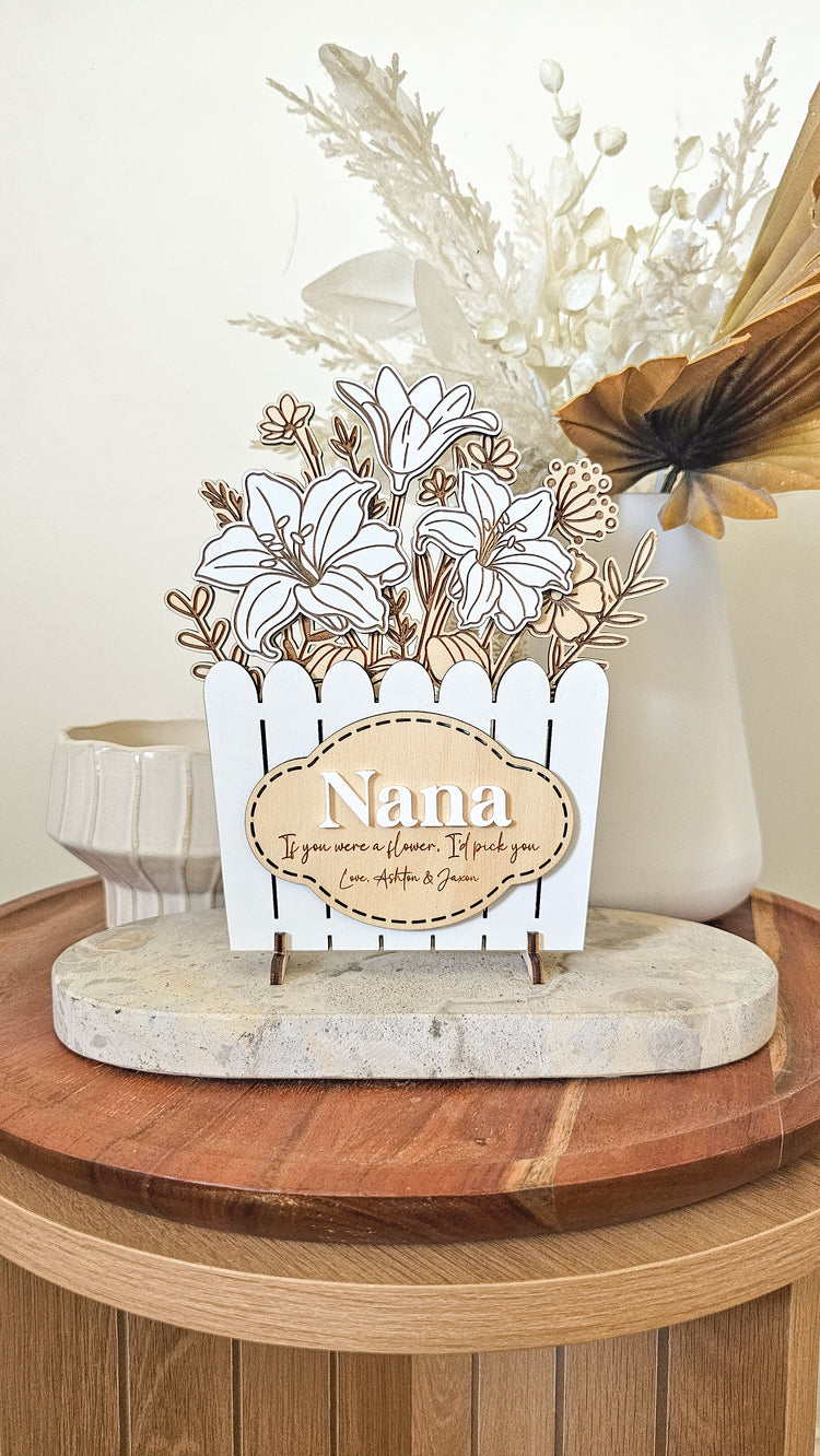 Personalised Layered Flower Box | Mother's Day