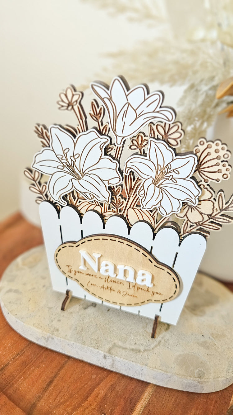 Personalised Layered Flower Box | Mother's Day