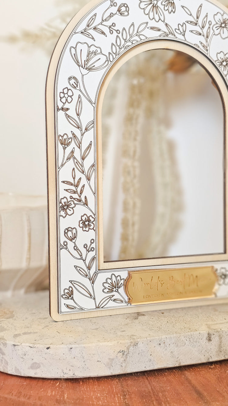 Floral Layered Photo Frame | World's Best Mother's Day