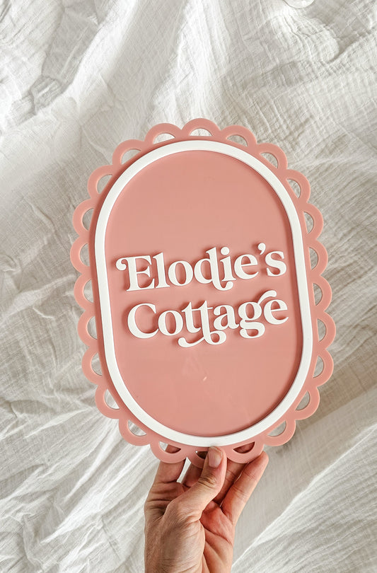 Personalised Vintage Cottage Acrylic Plaque