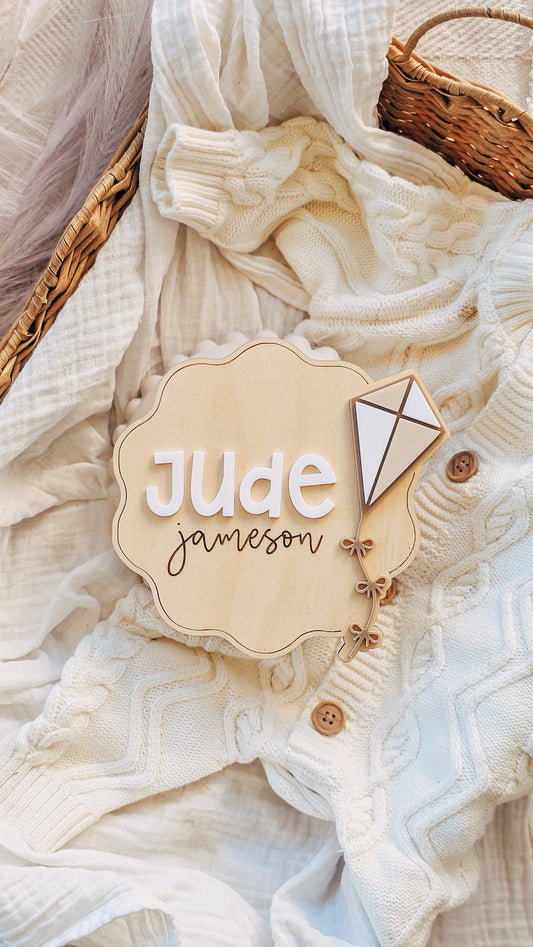 Personalised Name Plaque - Kite