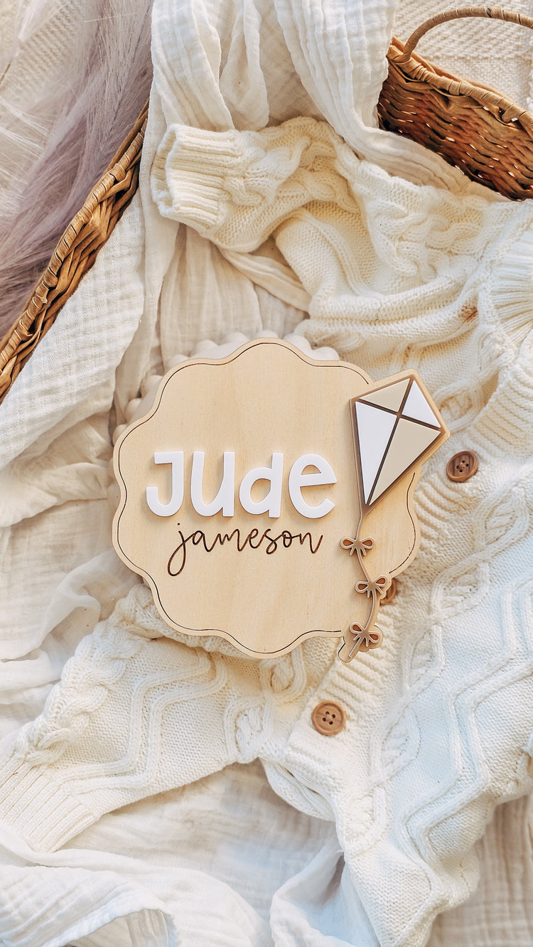 Personalised Name Plaque - Kite