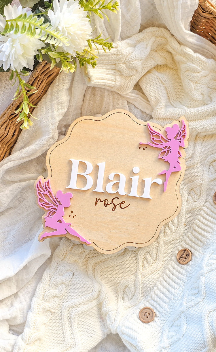 Personalised Name Plaque - Fairies
