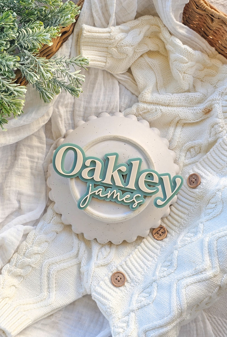 Personalised Name Plaque - First & Middle Name