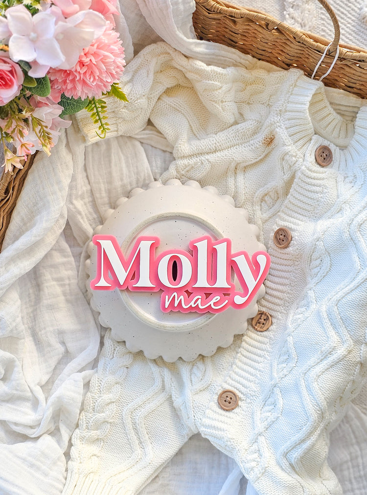 Personalised Name Plaque - First & Middle Name