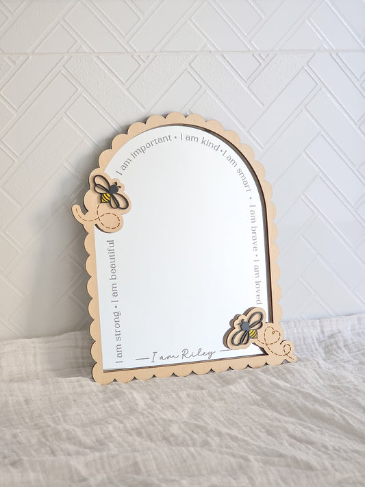 Personalised Daily Affirmation Mirror - Bee's