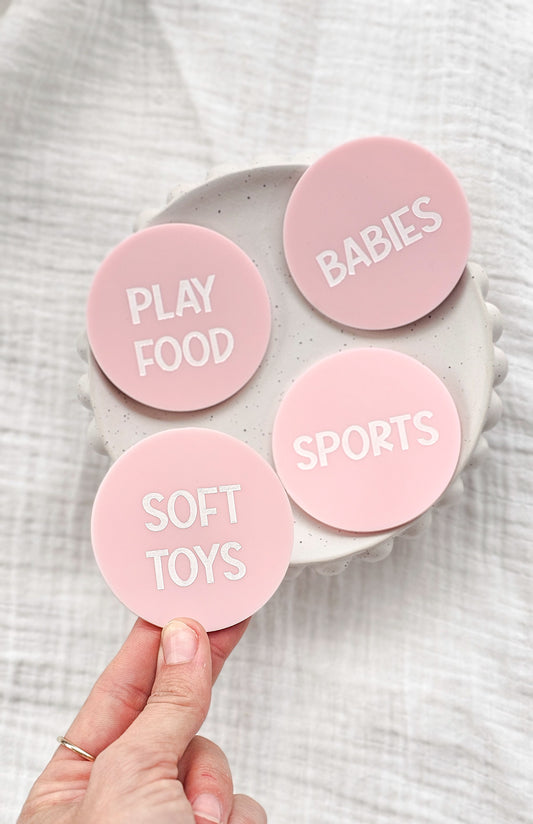 Acrylic Toy Storage Labels