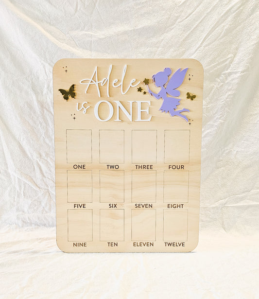 Personalised Fairy Photo Birthday Board