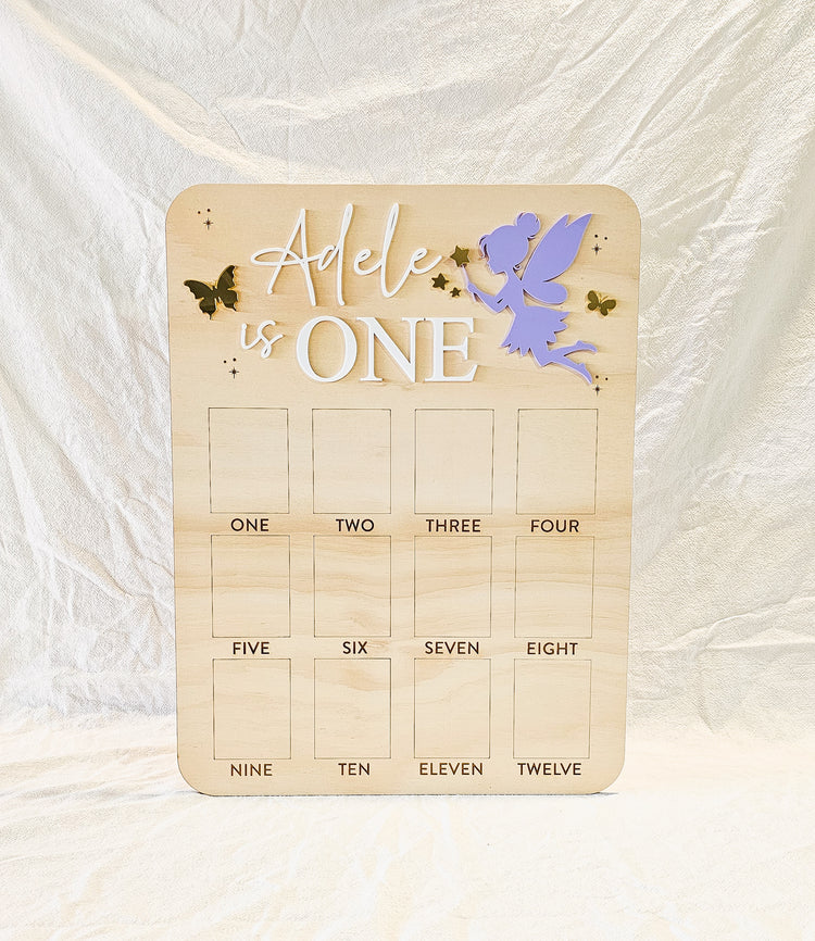 Personalised Fairy Photo Birthday Board