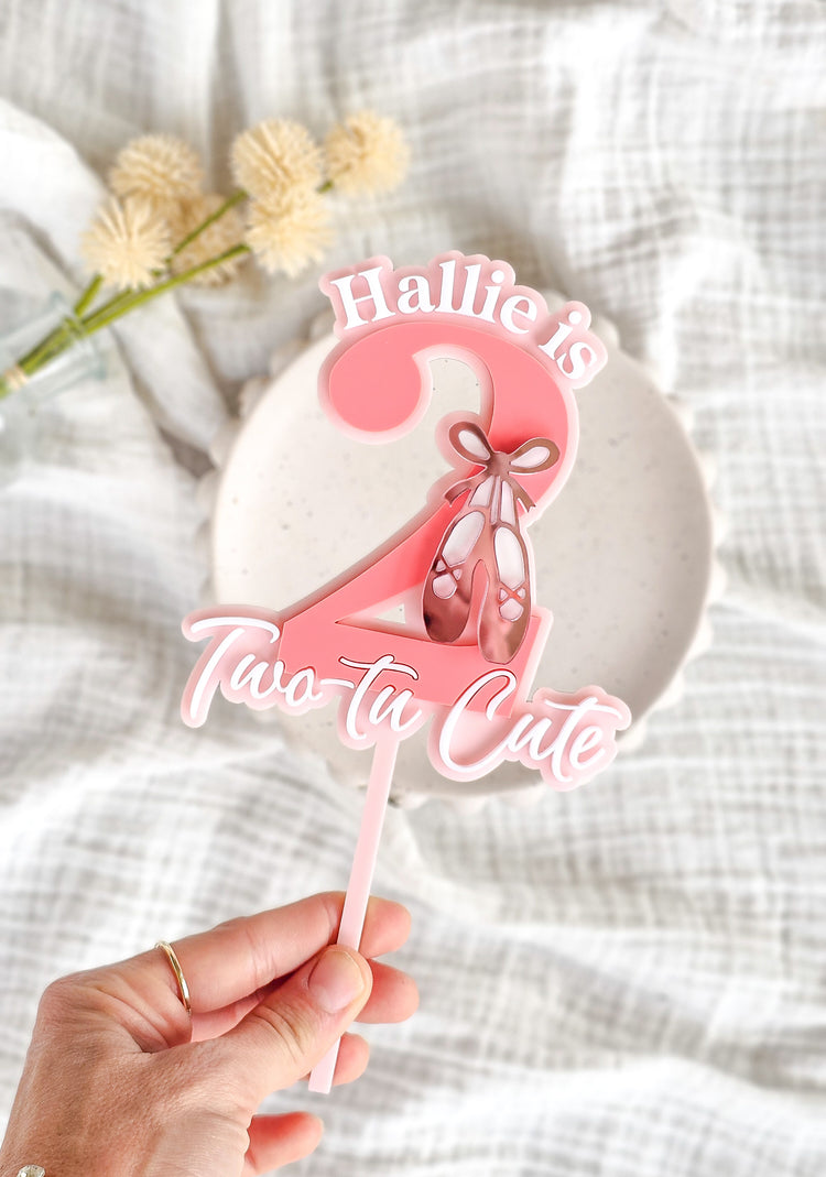 Two-tu Cute Cake topper