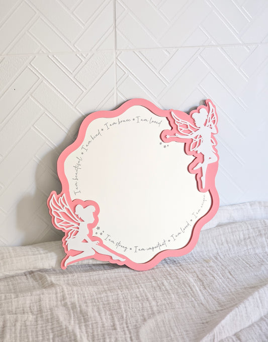 Personalised Daily Affirmation Mirror - Wavy Fairy Design
