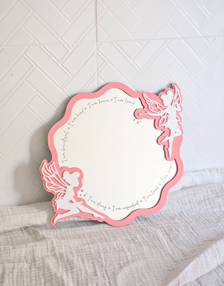 Personalised Daily Affirmation Mirror - Wavy Fairy Design