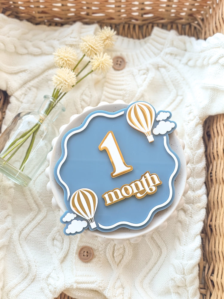 Interchangeable Milestone Plaques - Hot Air Balloon Bundle