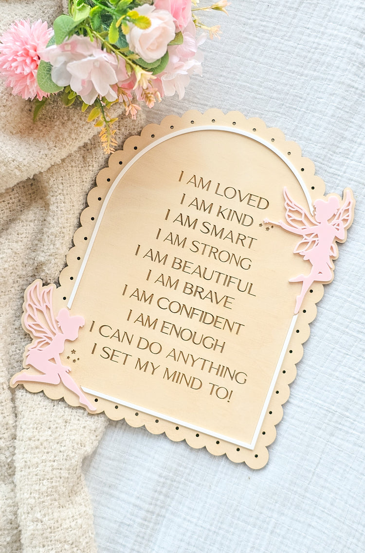 Vintage Affirmation Plaque - Fairy