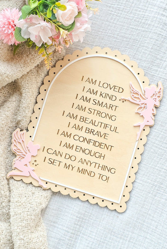 Vintage Affirmation Plaque - Fairy