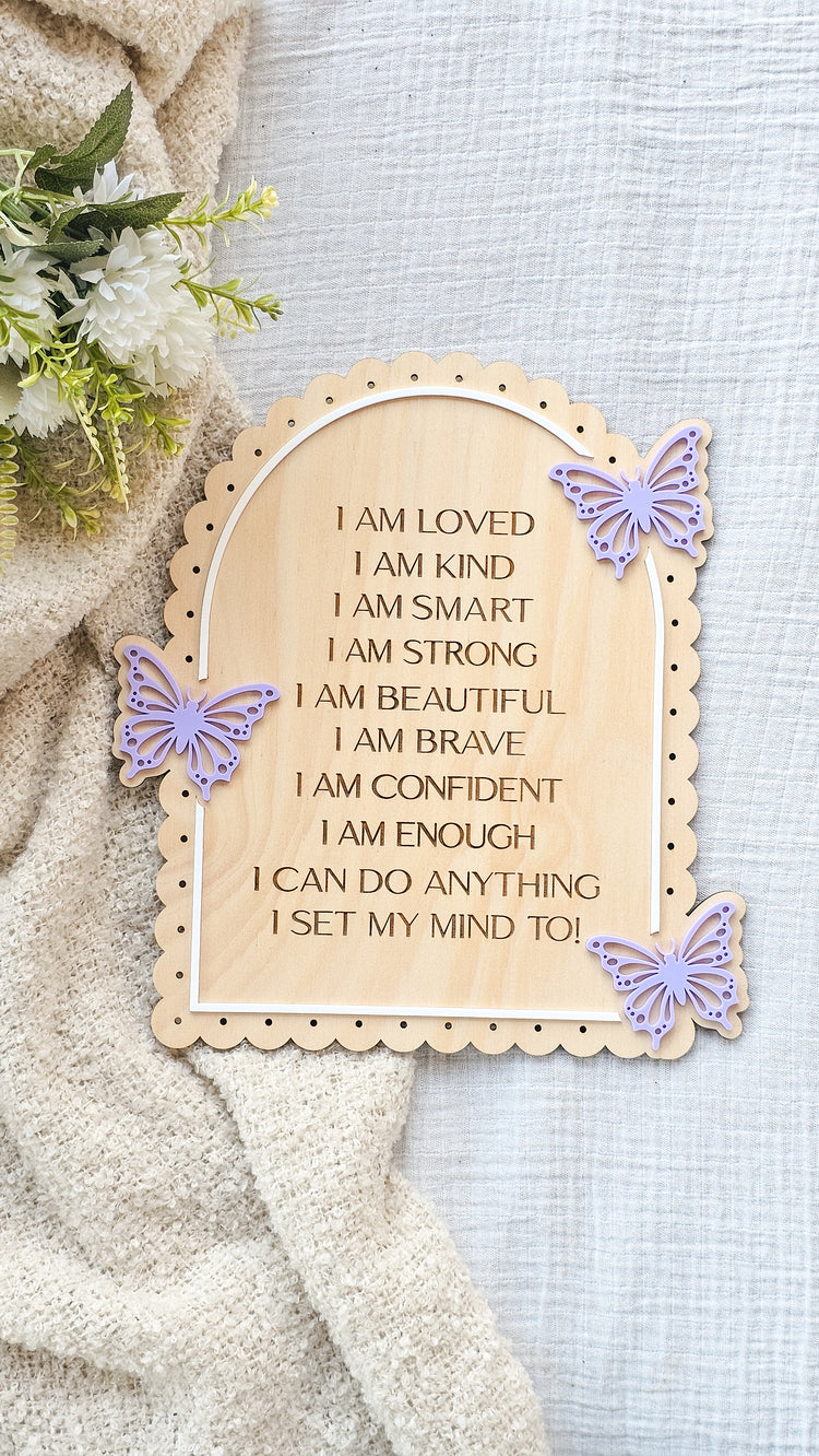 Vintage Affirmation Plaque - Butterfly