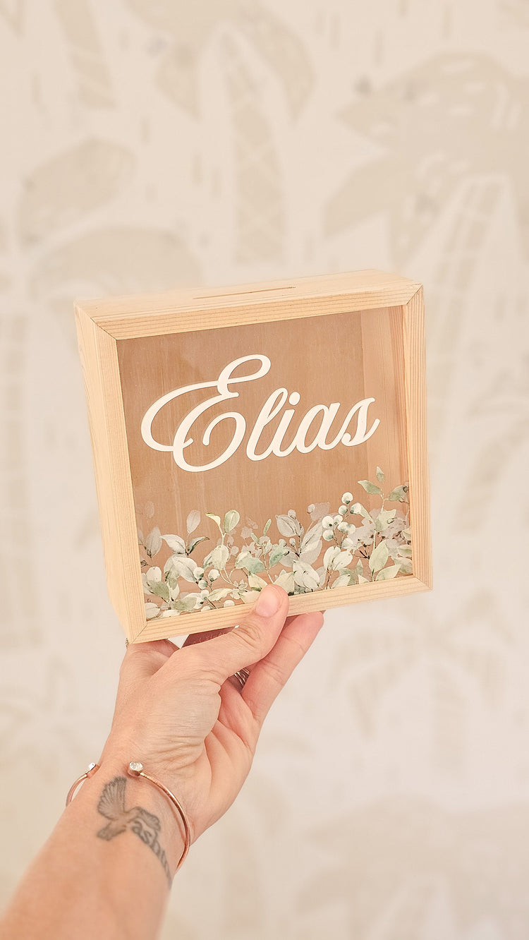 Money Box - Leaf Design