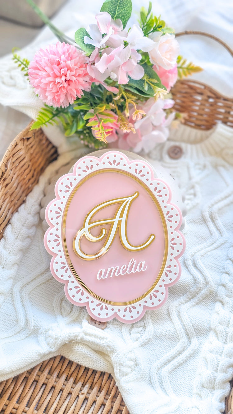 The Monogram Heirloom Name Plaque