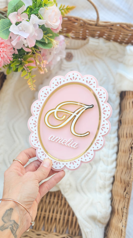 The Monogram Heirloom Name Plaque