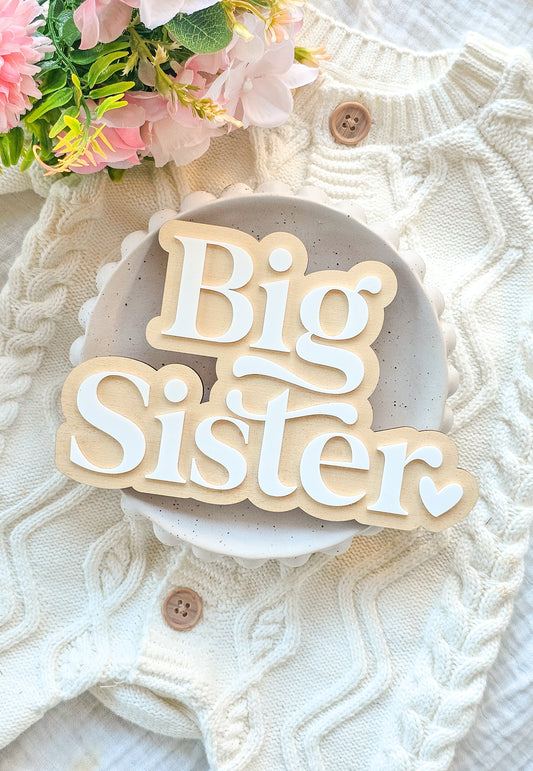 Big Sister/Brother Layered Plaque