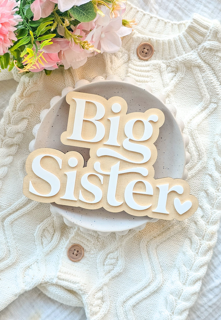 Big Sister/Brother Layered Plaque