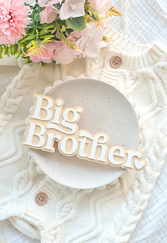 Big Sister/Brother Layered Plaque